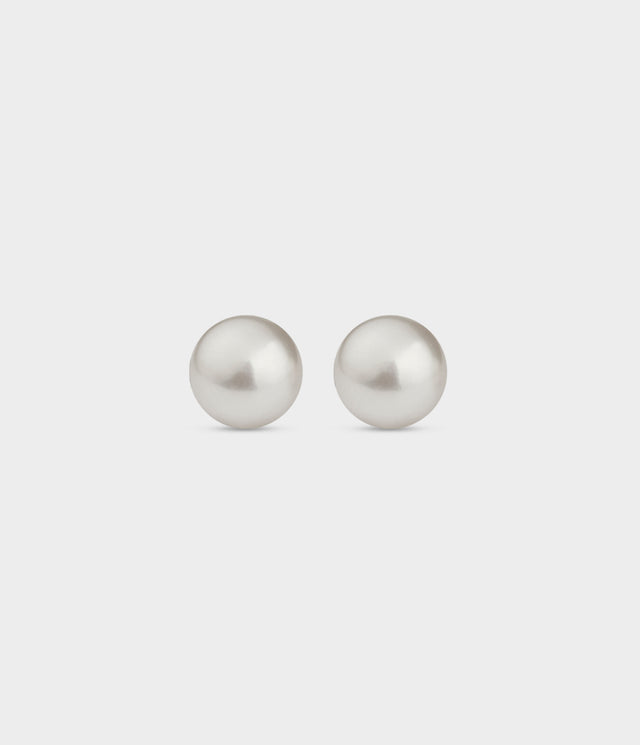 Button Pearl Studs by Stephen Einhorn